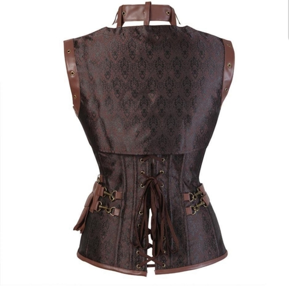 Steampunk Corset with Crop Jacket and Belt - Picture 3 of 13